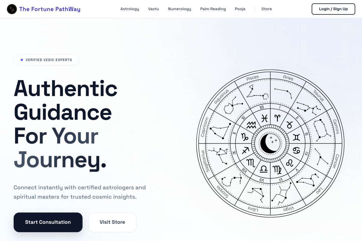 The Fortune Pathway — Astrology Marketplace — Website & Android App
